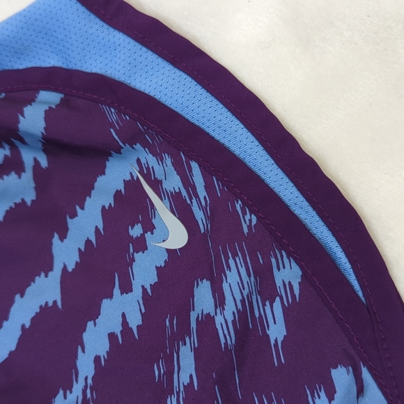NIKE Purple and Blue Zebra Print Workout Shorts, Gym, Athletic - Picture 2 of 7